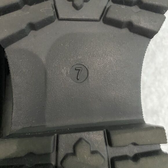 MUDD Roey Chunky lug sole loafers black faux leather chain Wednesday Y2K Sz 7 - Picture 6 of 7